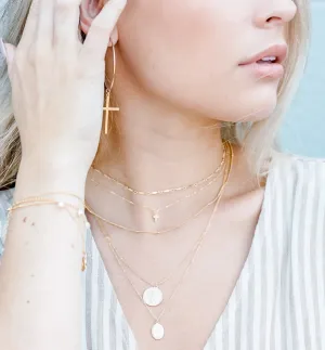 Mini CZ Cross Necklace
