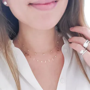 Mini Dainty Initial Name Necklace
