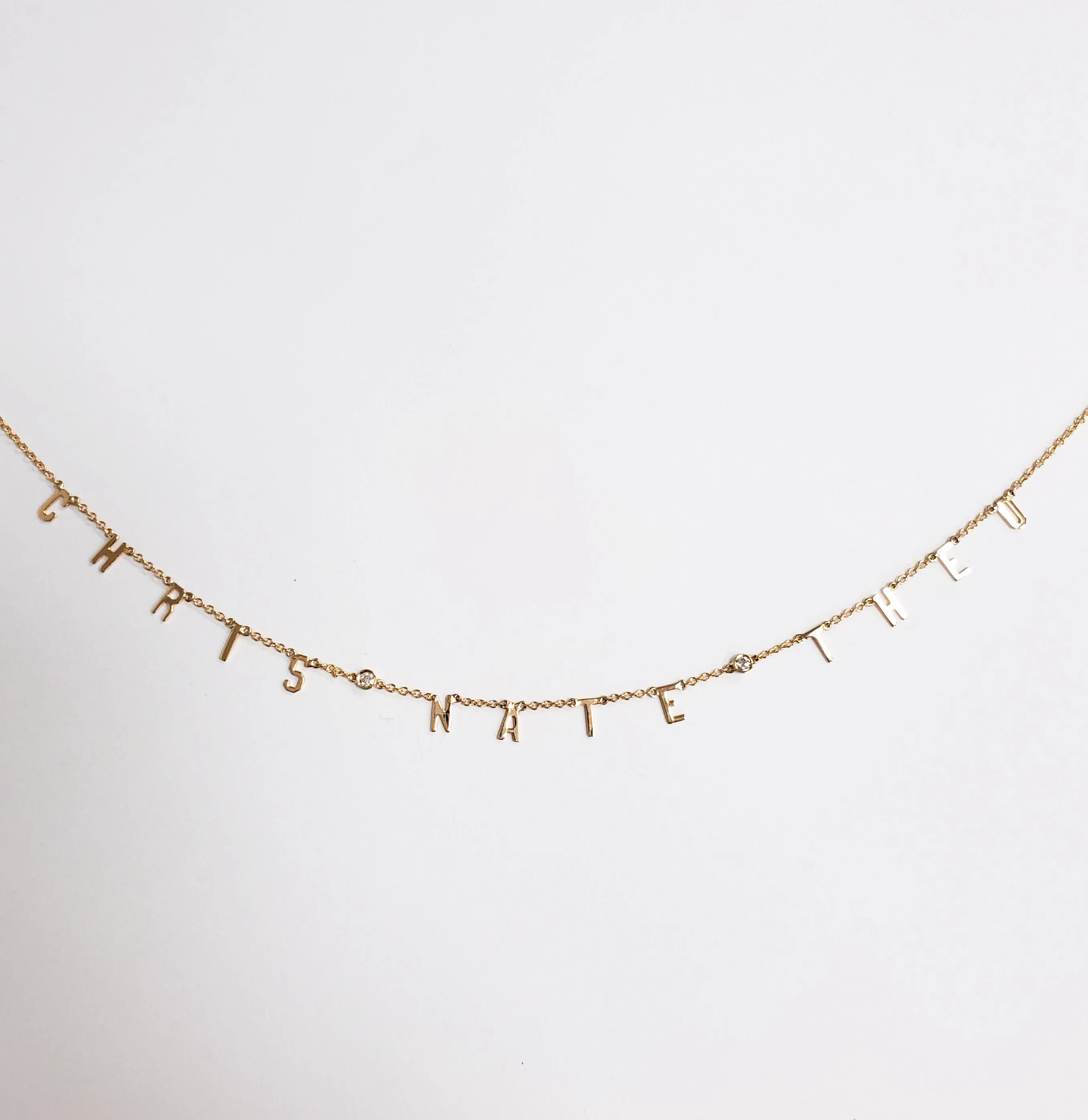 Mini Dainty Initial Name Necklace