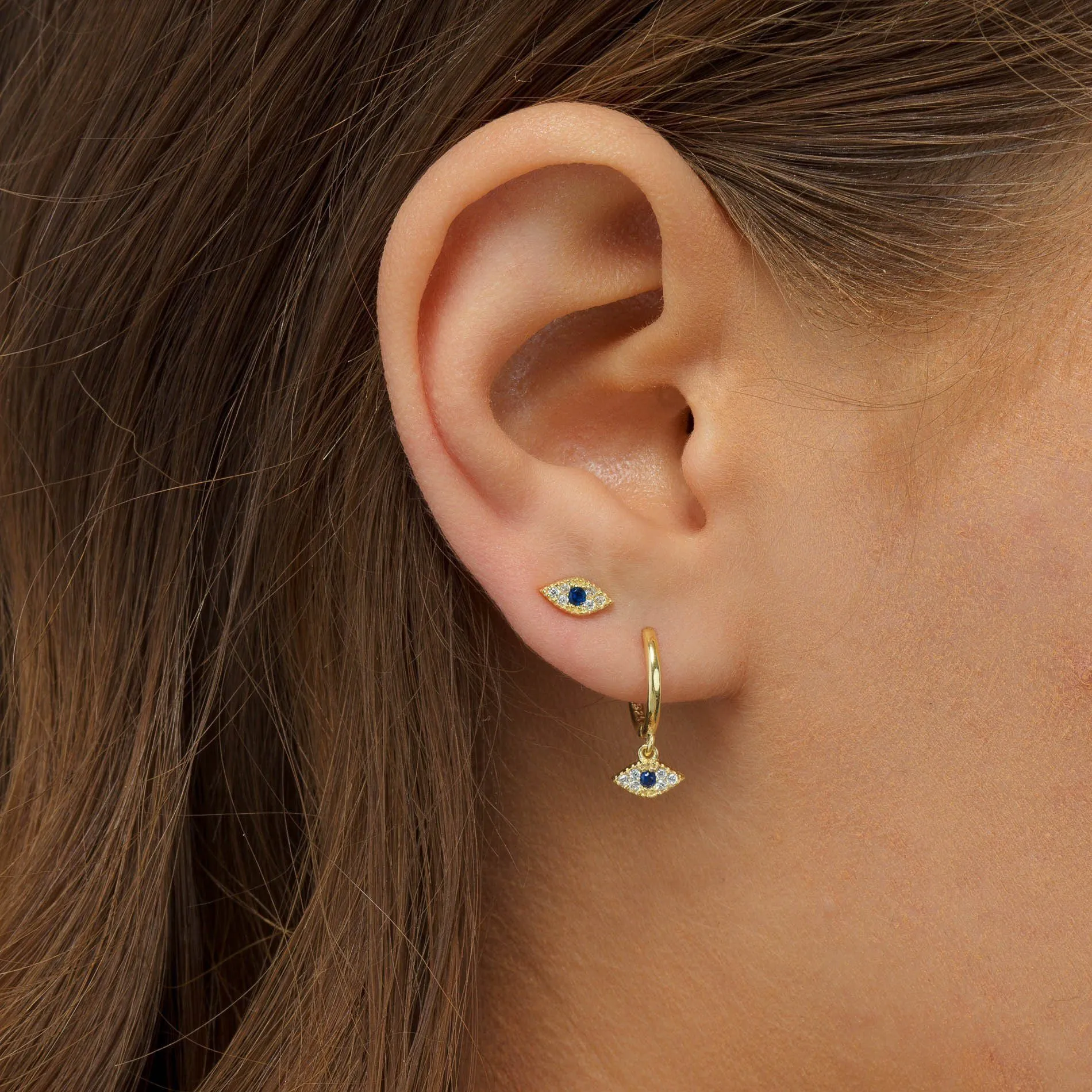Mini Evil Eye Stud Earring