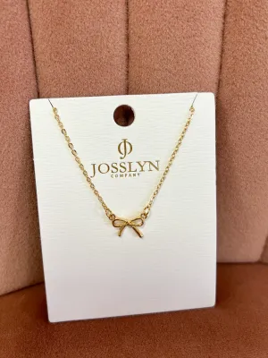 Mini Gold Bow Necklace