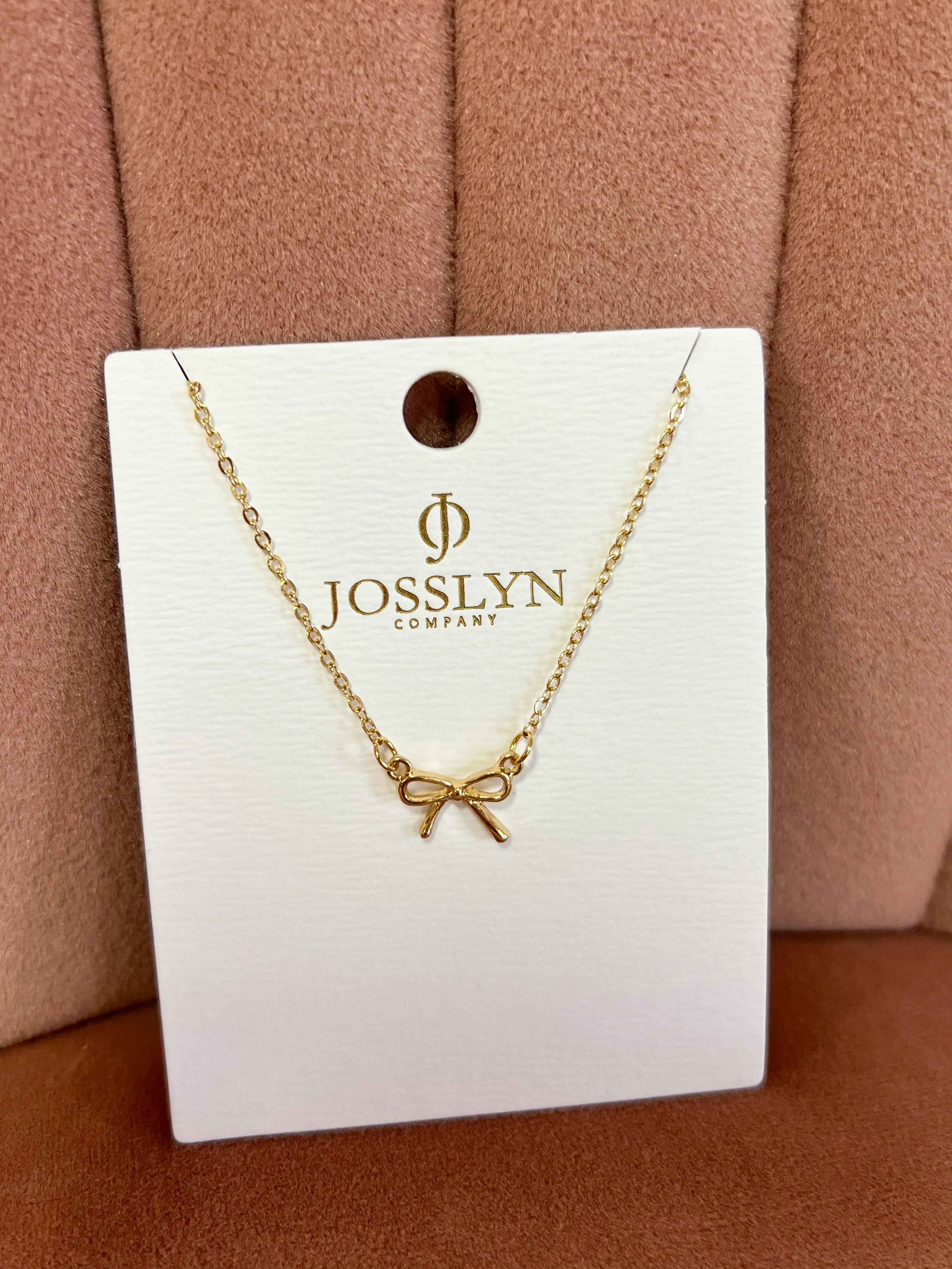 Mini Gold Bow Necklace