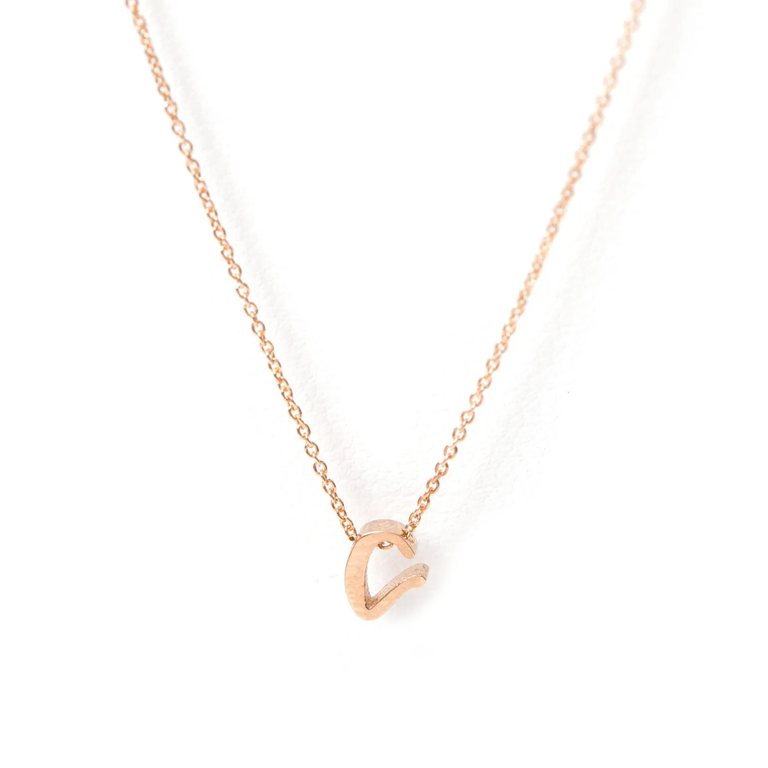 Mini Love Letter Necklace (Rose Gold)