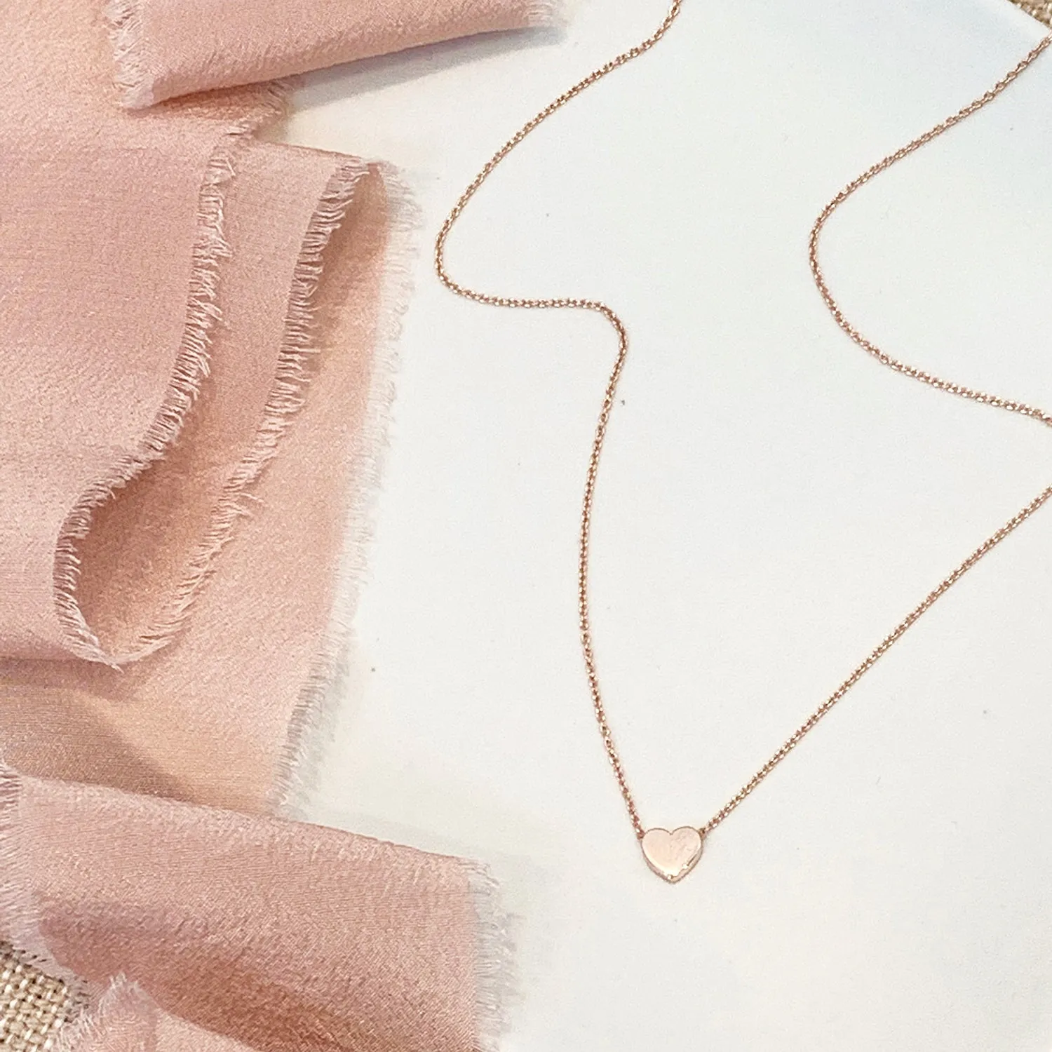 Mini Love Letter Necklace (Rose Gold)