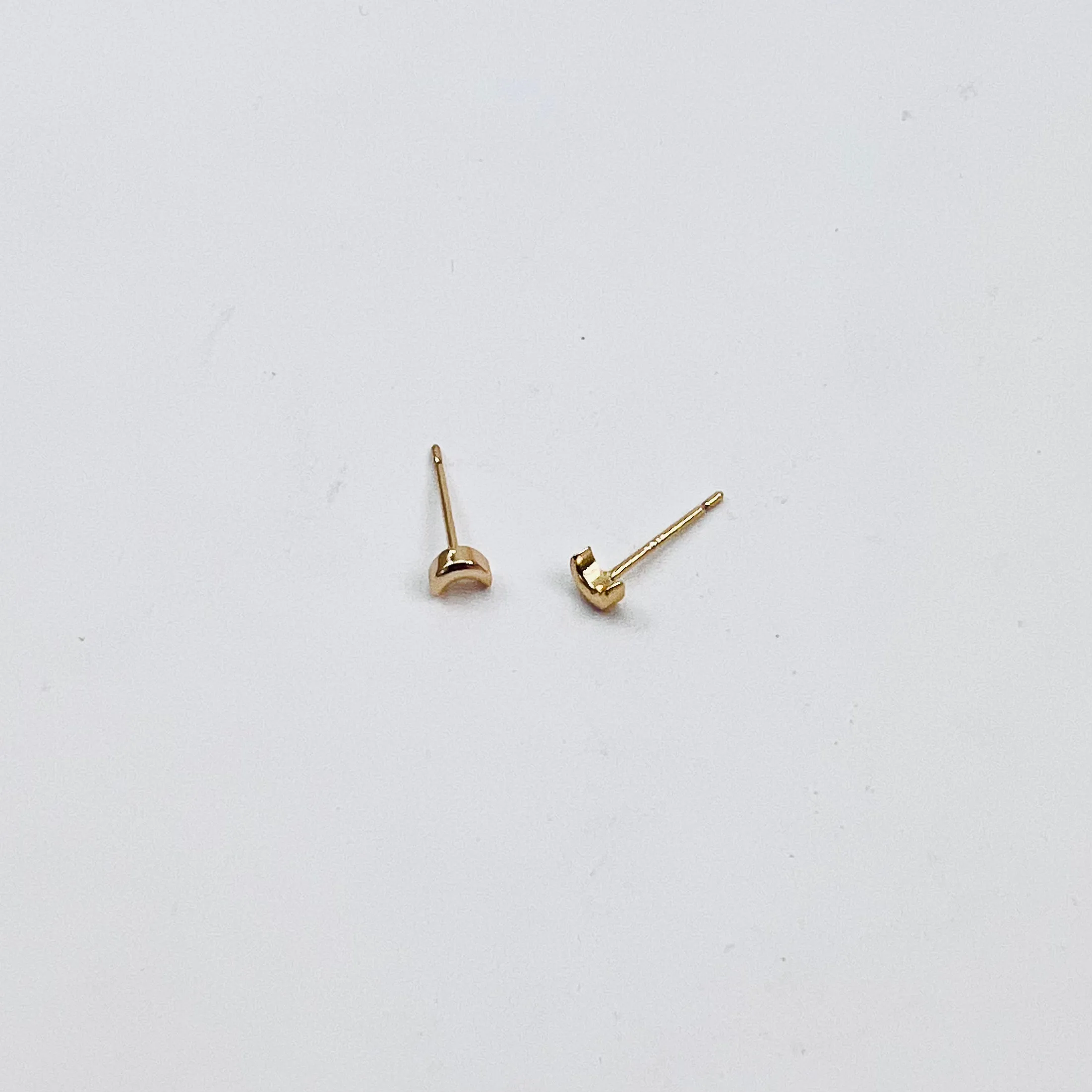 Mini Moon Post Earrings