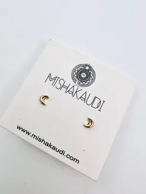Mini Moon Post Earrings