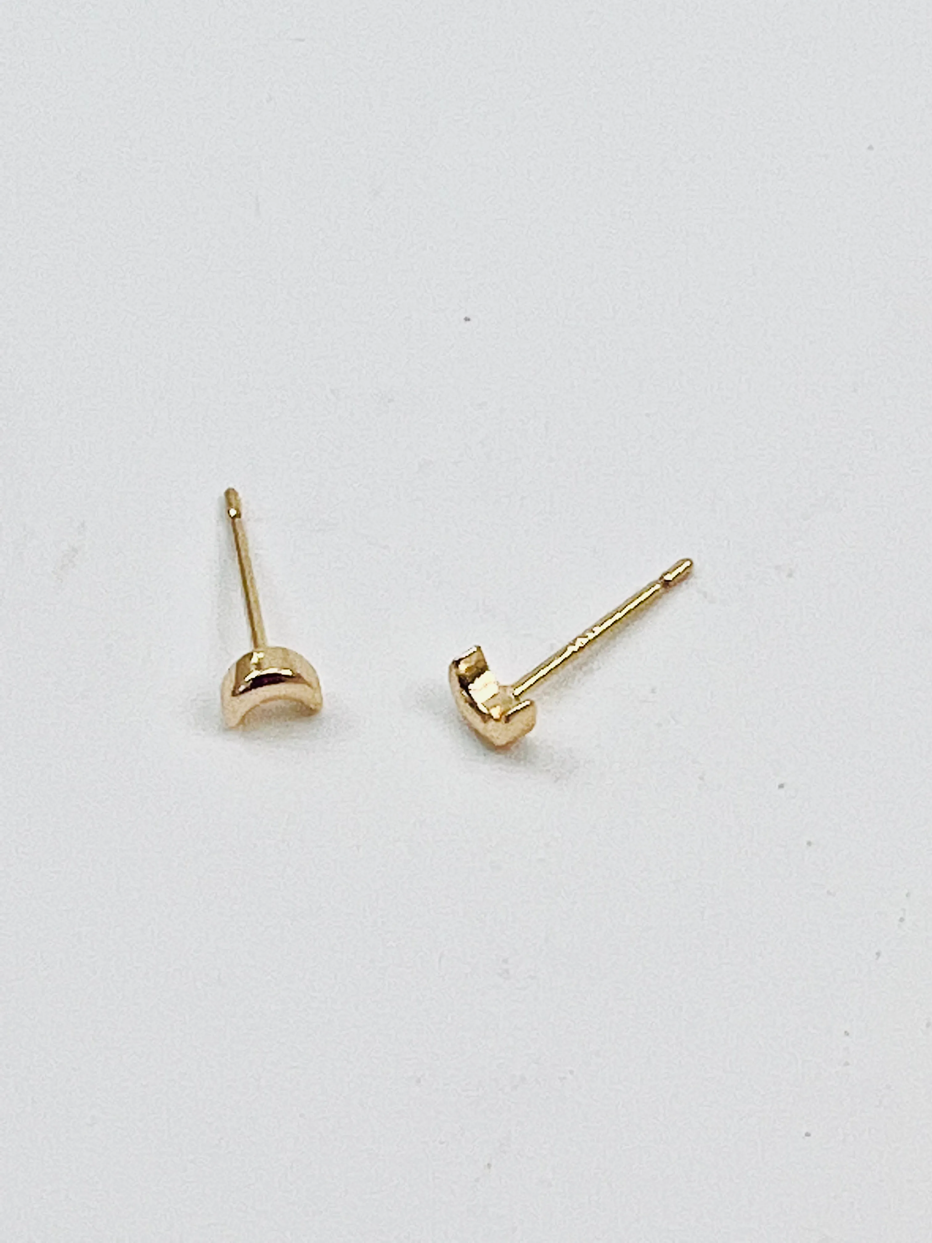 Mini Moon Post Earrings
