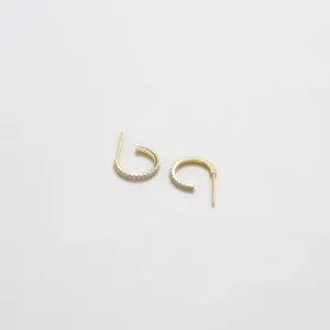 Mini Pave Gold Hoop