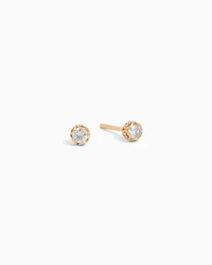Mini Princess Petroglyph Studs - Diamond