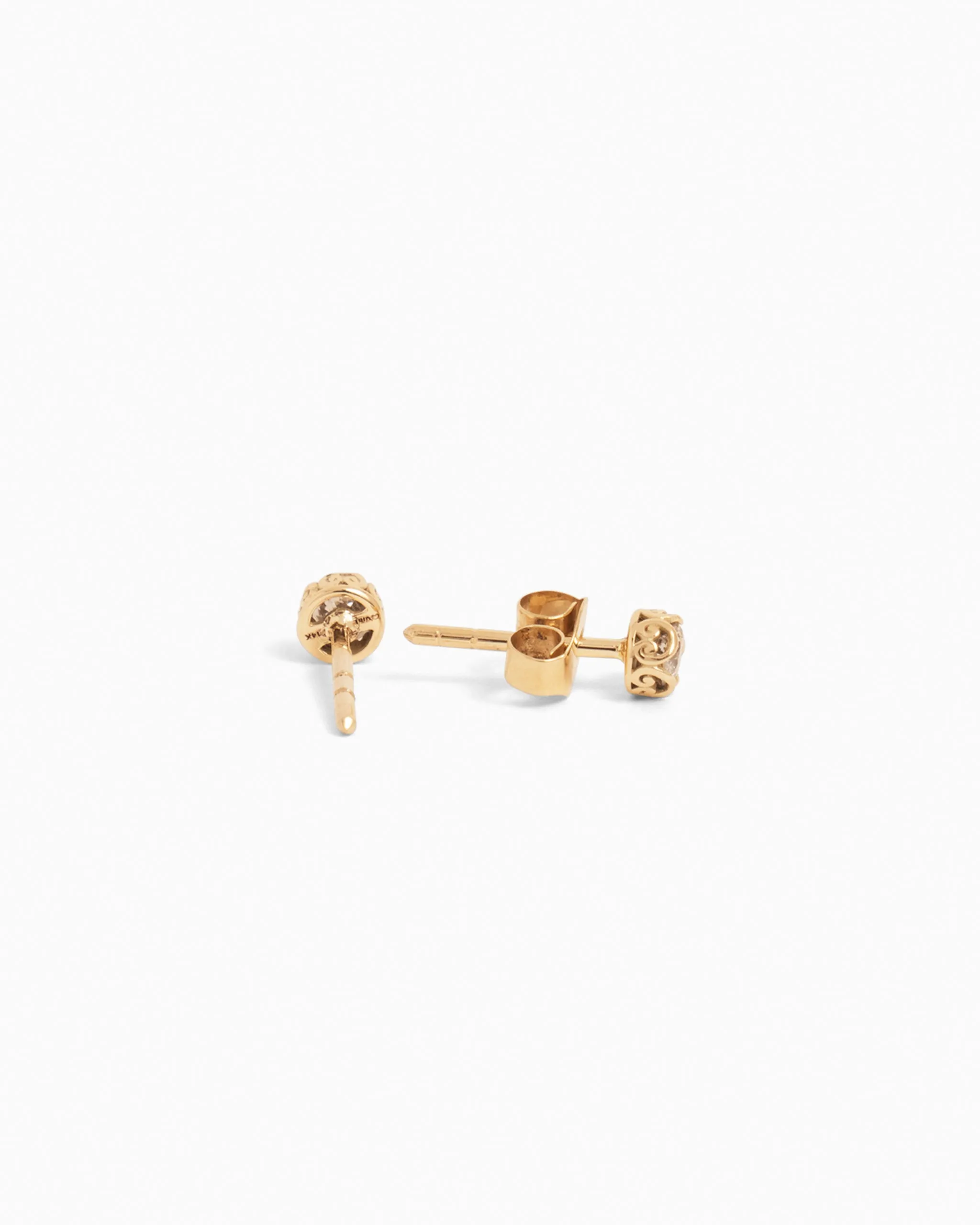 Mini Princess Petroglyph Studs - Diamond