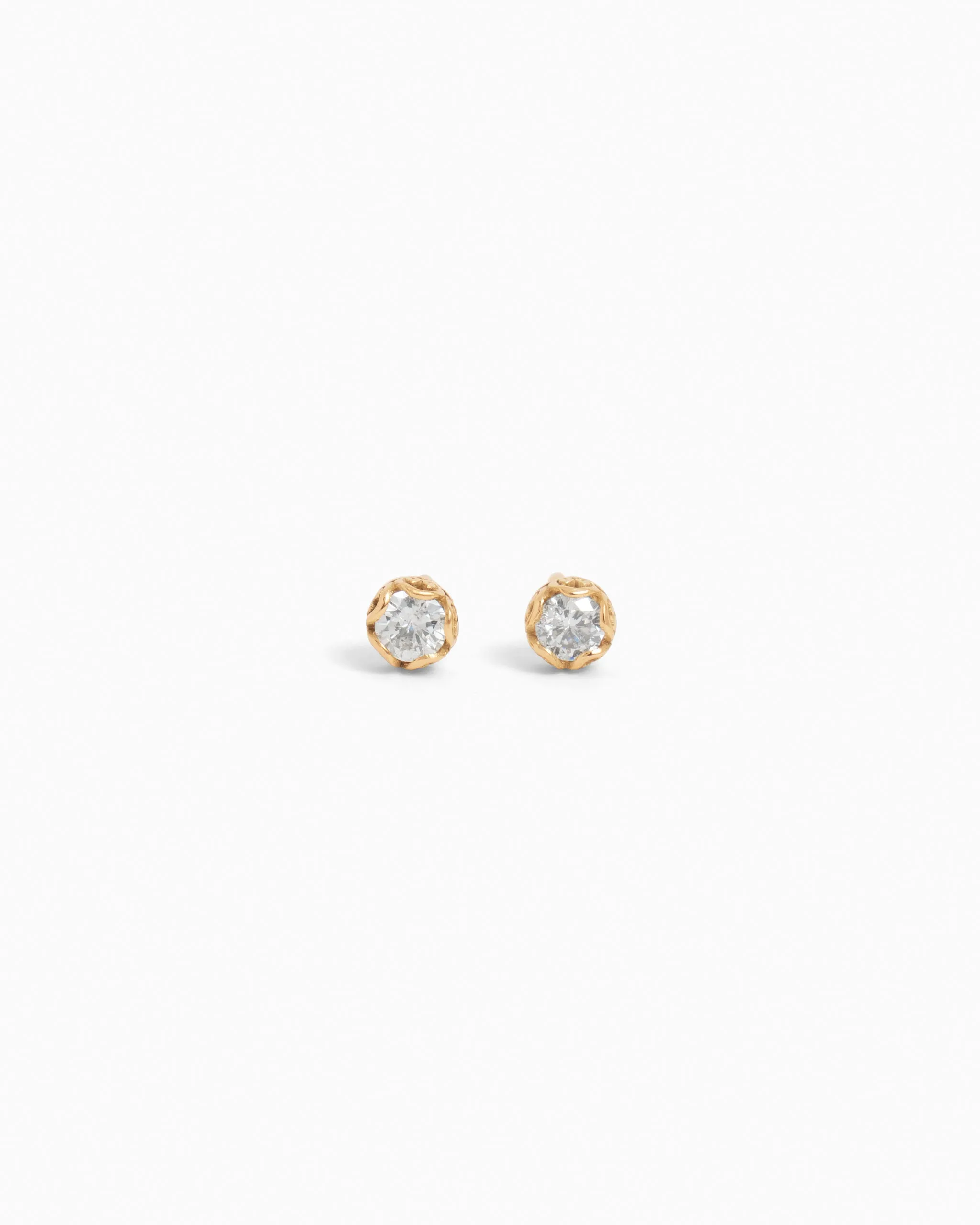 Mini Princess Petroglyph Studs - Diamond