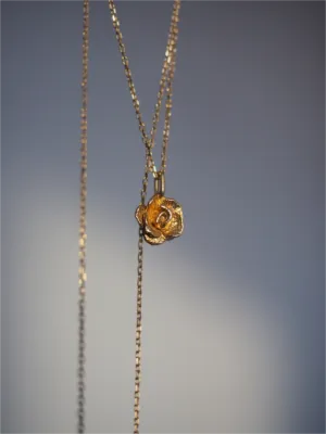 Mini Rose Charm Necklace