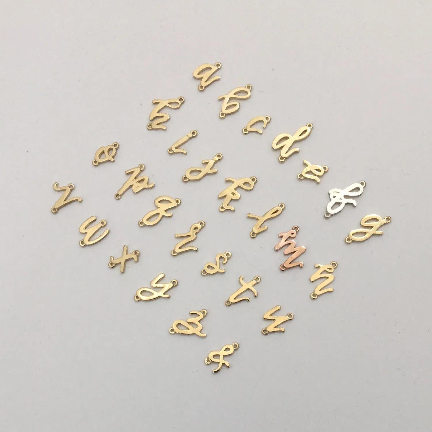 Mini Sideways Love Letter Necklace (Rose Gold)