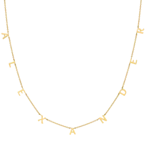 Mini Spaced Letter Necklace