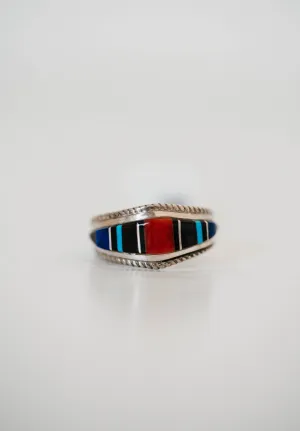 Mini Vertical Shield Ring | #2 | Multicolor- FINAL SALE