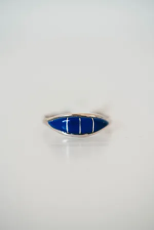 Mini Vertical Shield Ring | Blue Lapis - FINAL SALE