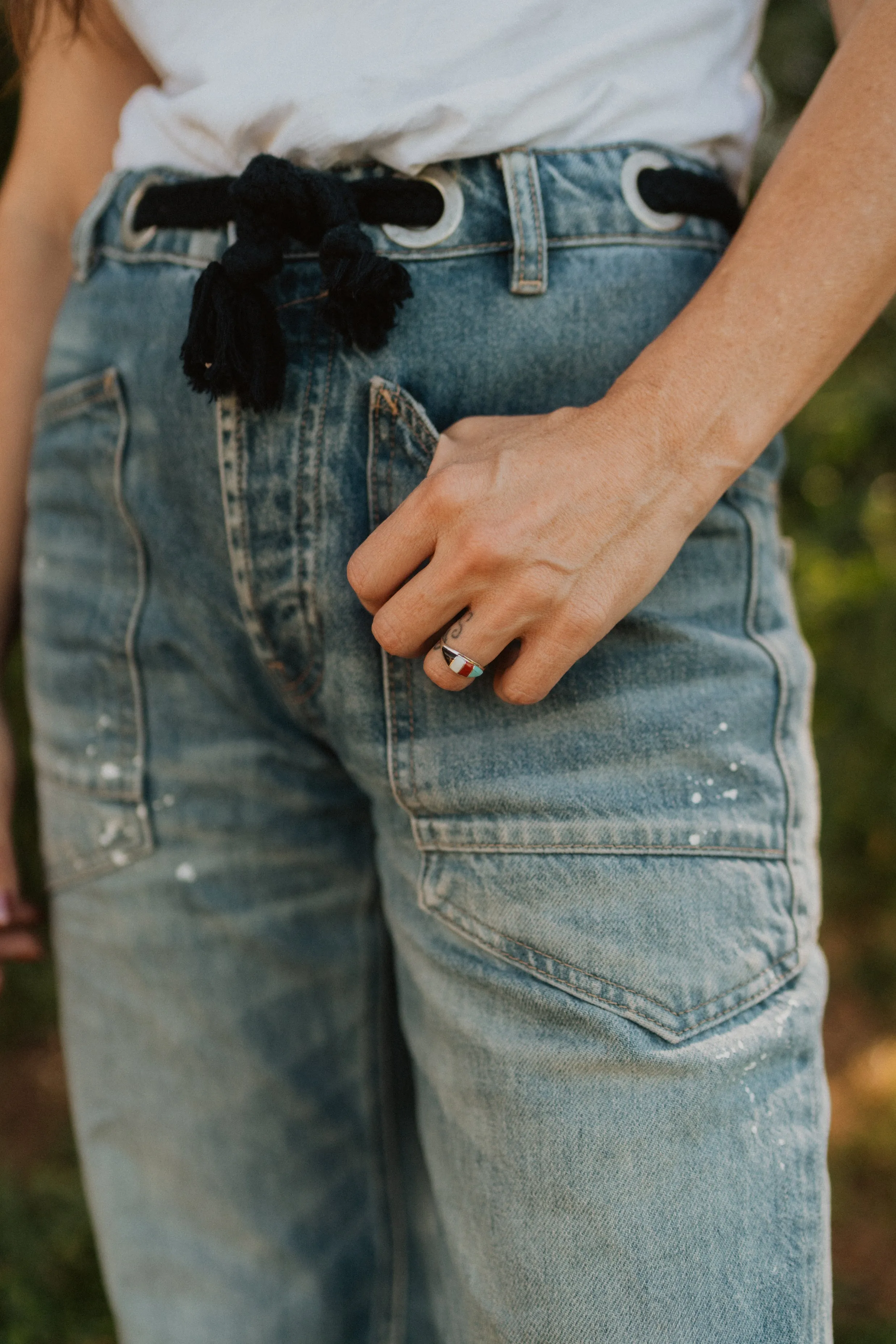 Mini Vertical Shield Ring | Multicolor