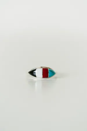 Mini Vertical Shield Ring | Multicolor