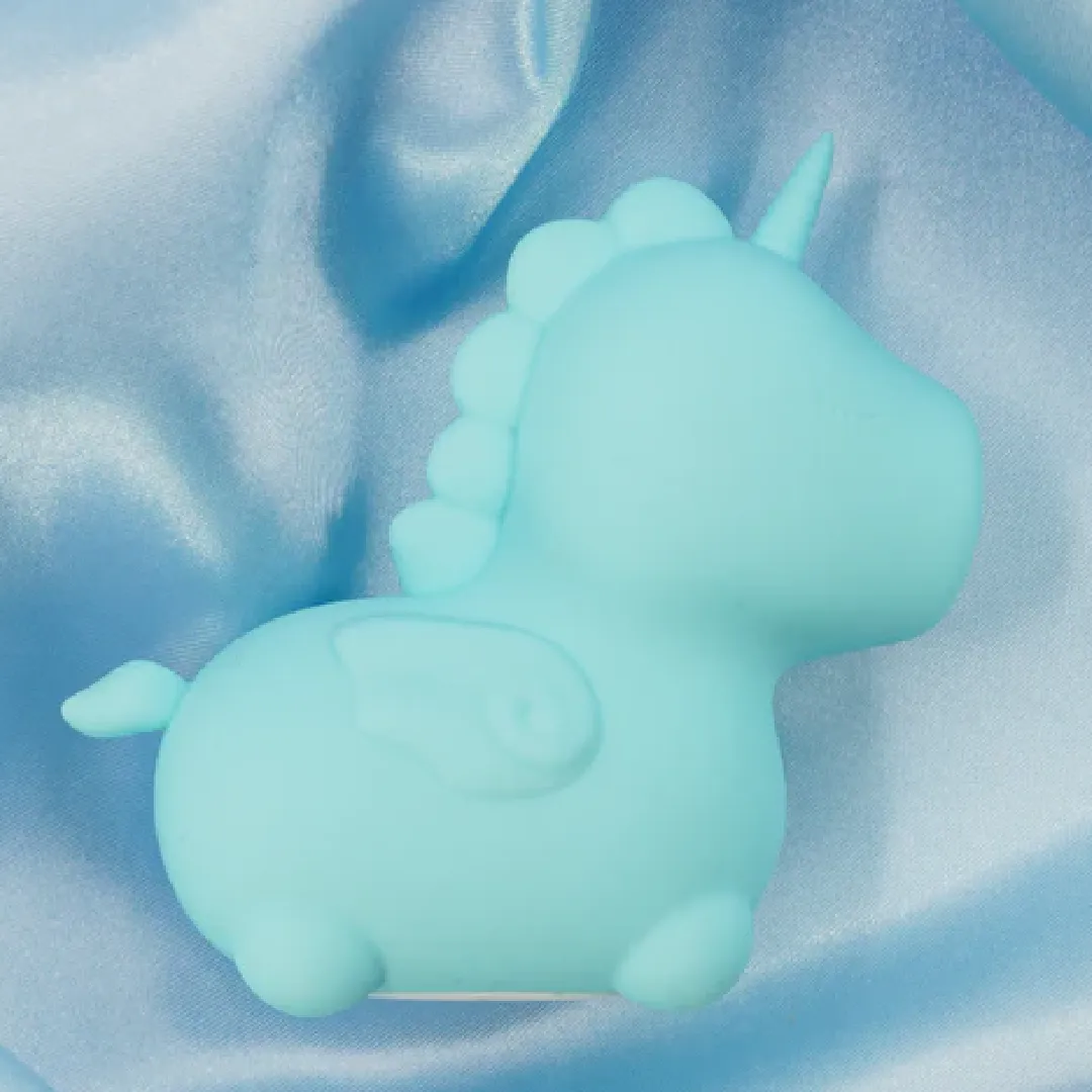 Mount n Peak Unicorn Shaped Flickering Tongue Clitoral Vibrator - Blue