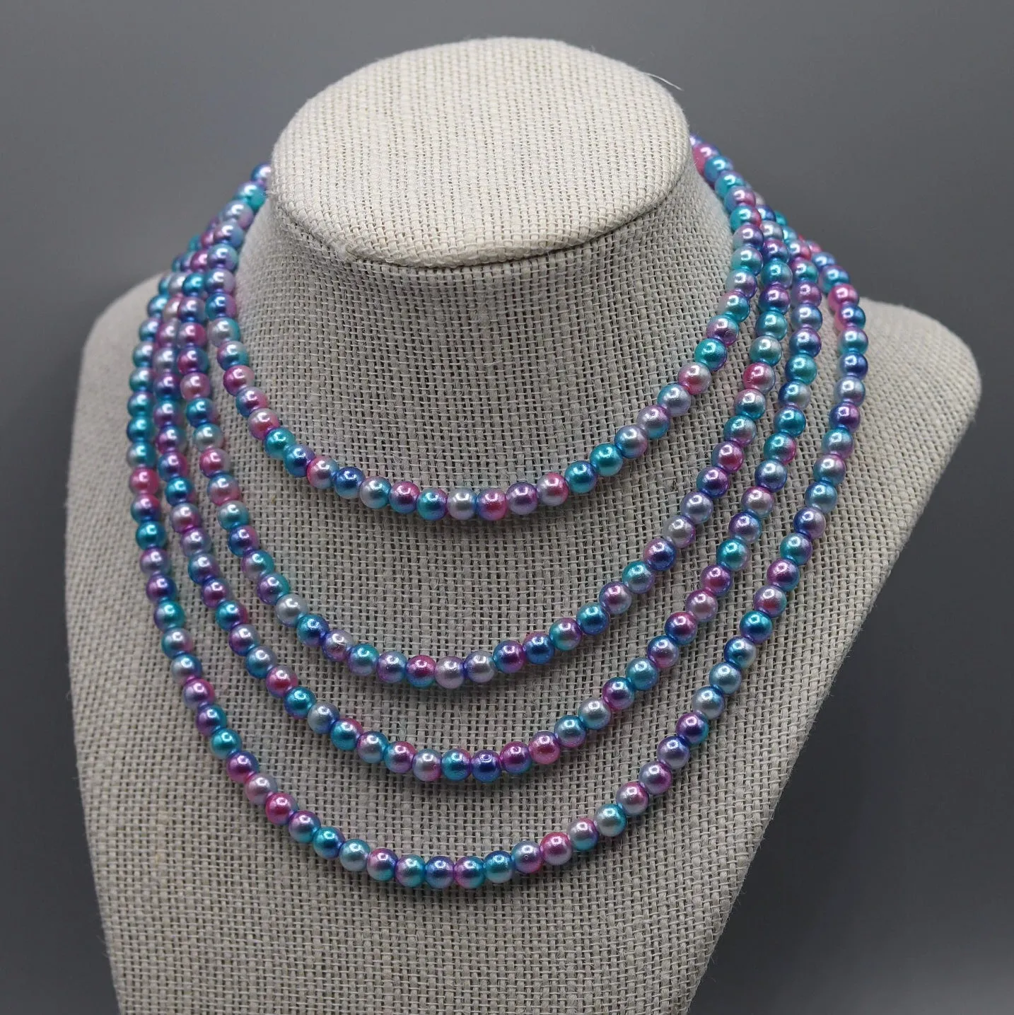 MTO | Necklace | Dainty Faux Pearl | Galaxy
