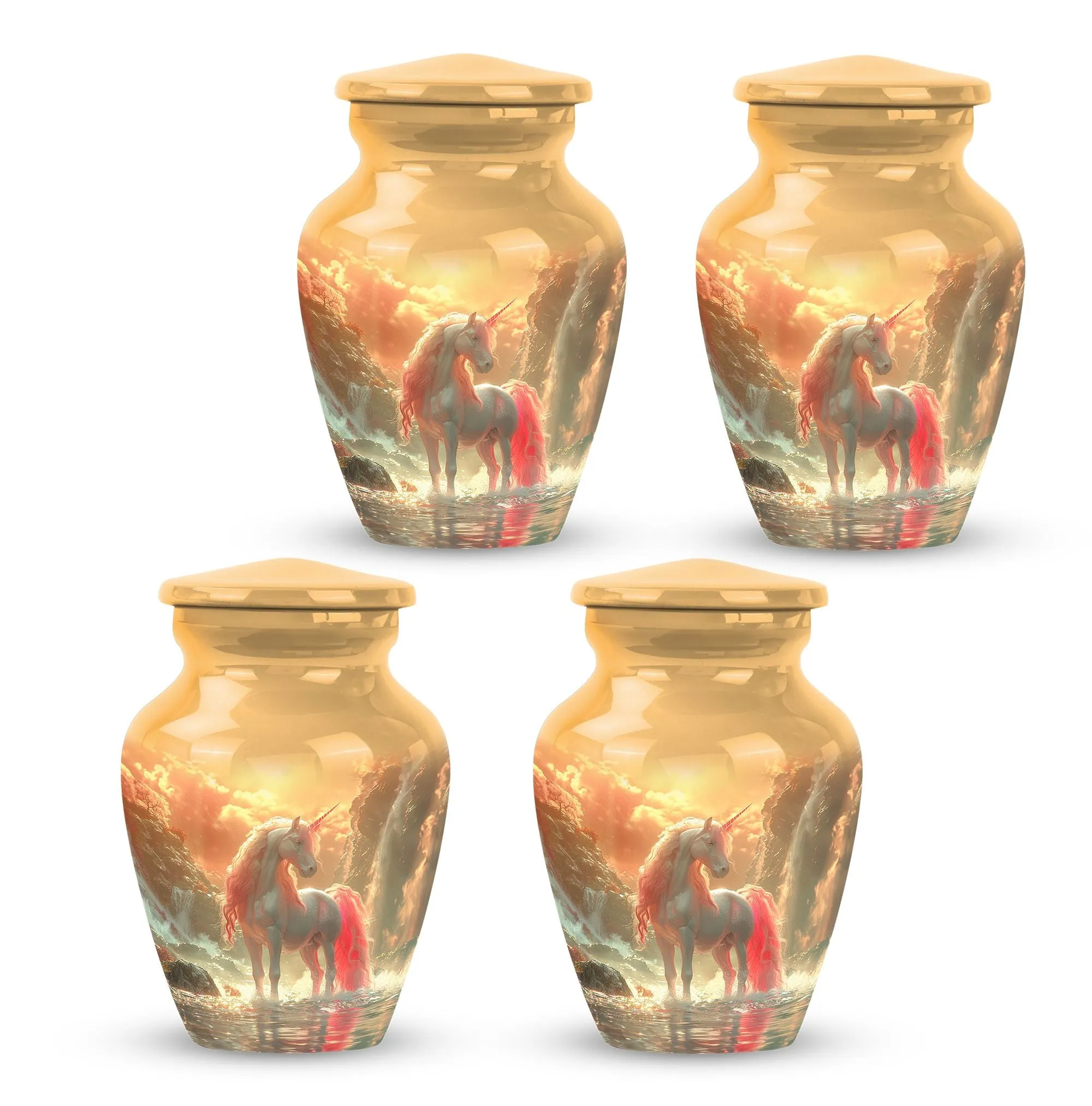 Mystical Dawn Unicorn - Unicorn Urn Memorial, Funeral Shape Urn