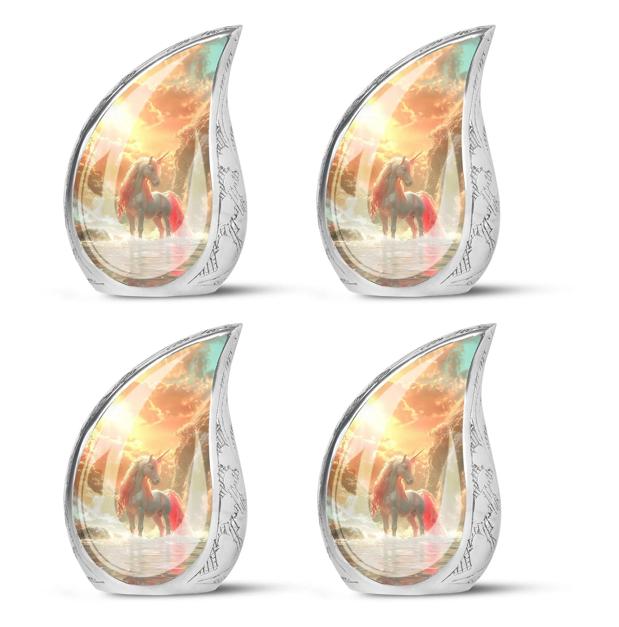Mystical Dawn Unicorn - Unicorn Urn Memorial, Funeral Shape Urn