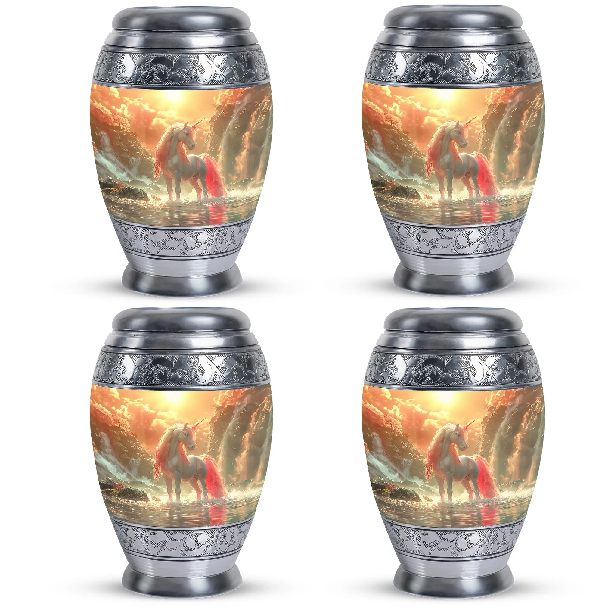 Mystical Dawn Unicorn - Unicorn Urn Memorial, Funeral Shape Urn