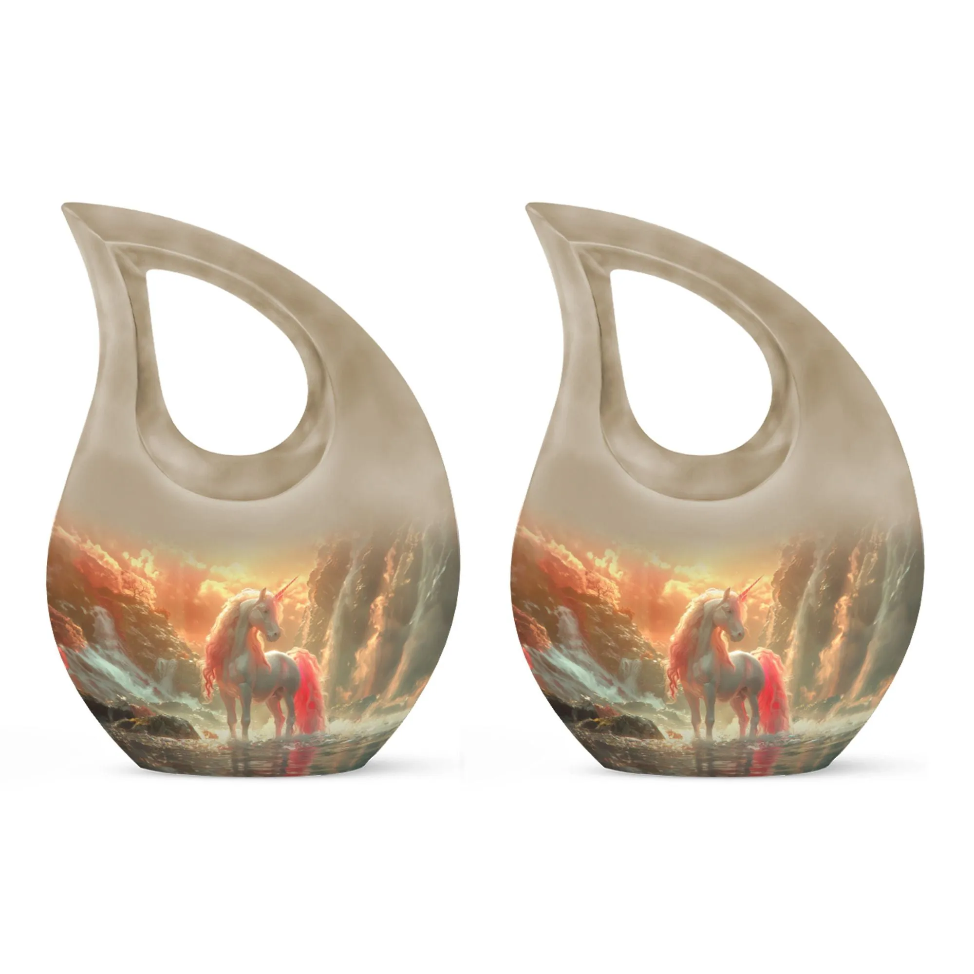 Mystical Dawn Unicorn - Unicorn Urn Memorial, Funeral Shape Urn
