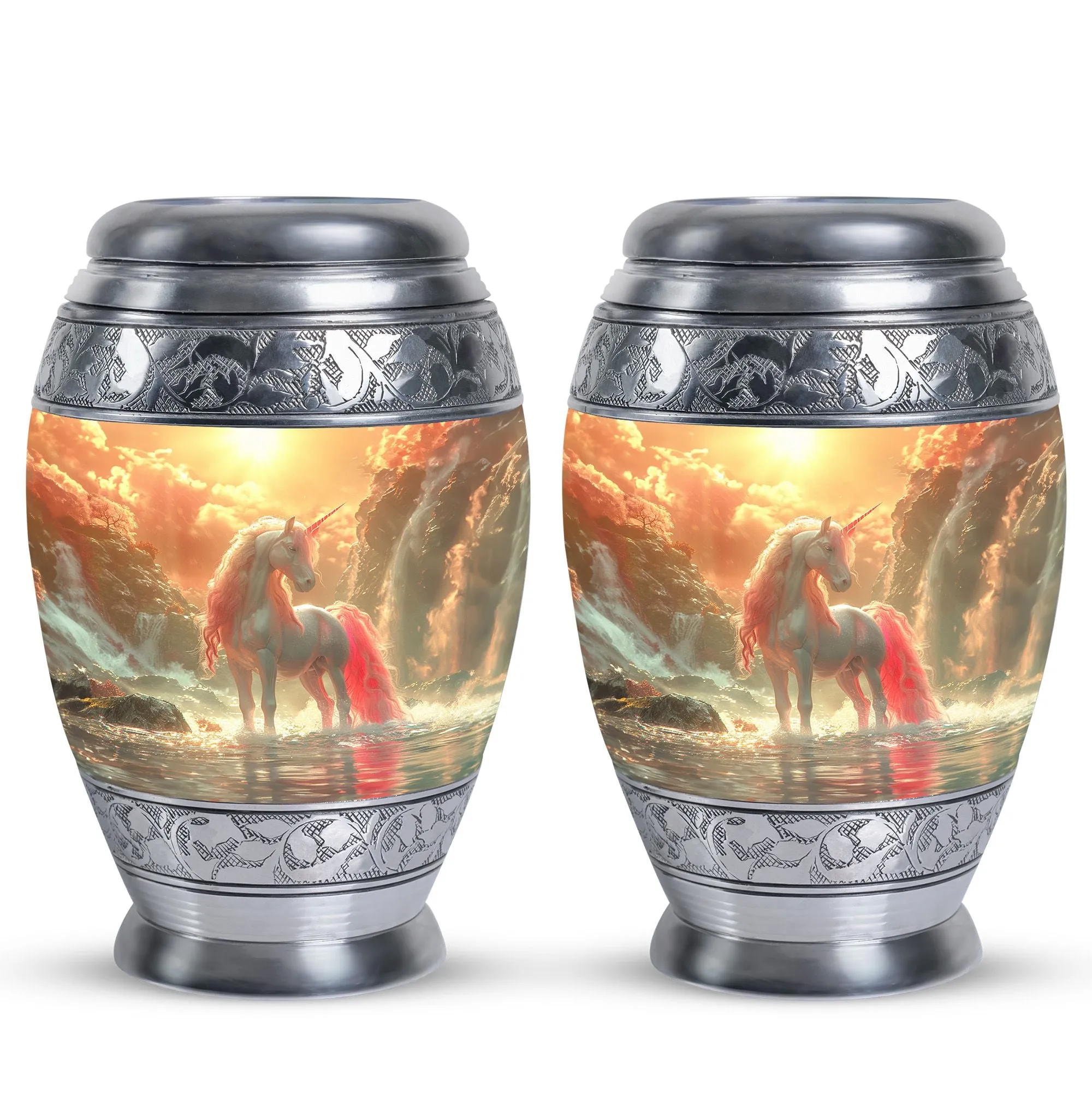 Mystical Dawn Unicorn - Unicorn Urn Memorial, Funeral Shape Urn