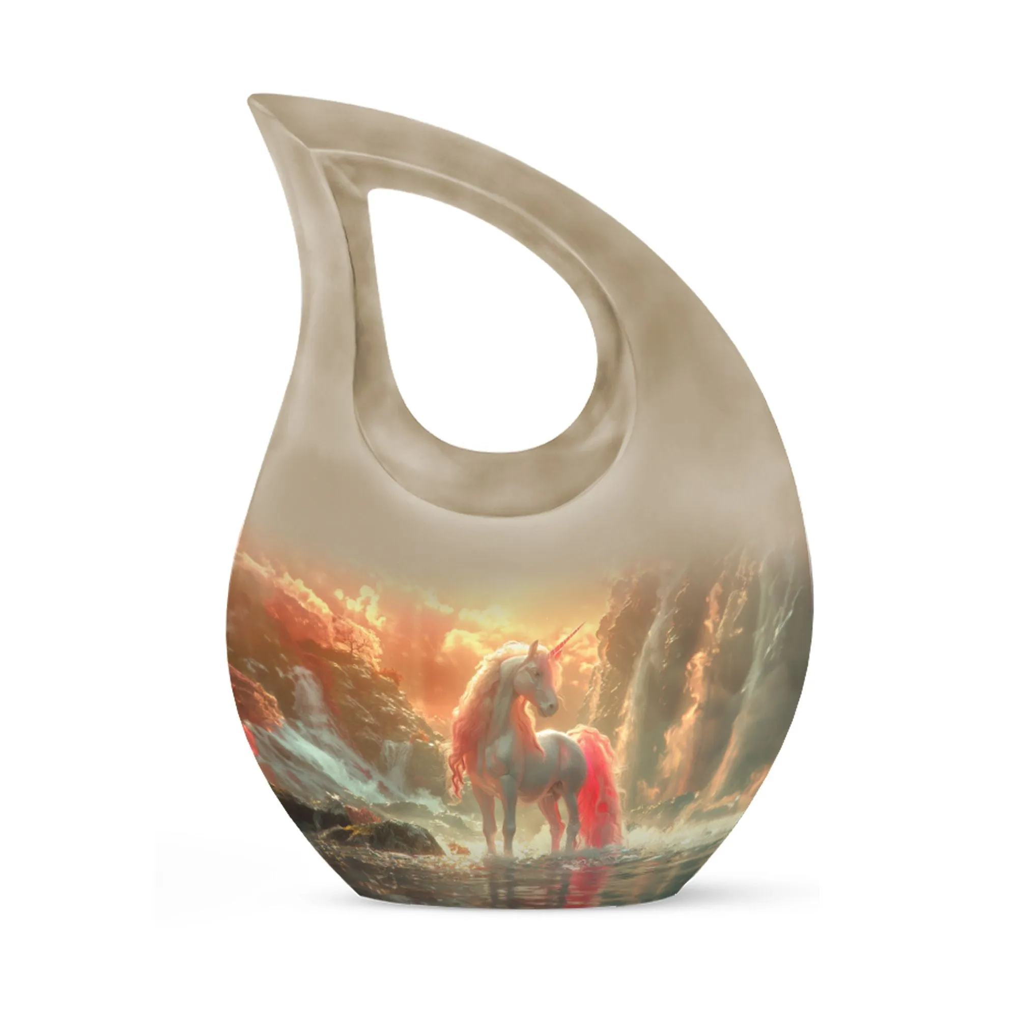 Mystical Dawn Unicorn - Unicorn Urn Memorial, Funeral Shape Urn