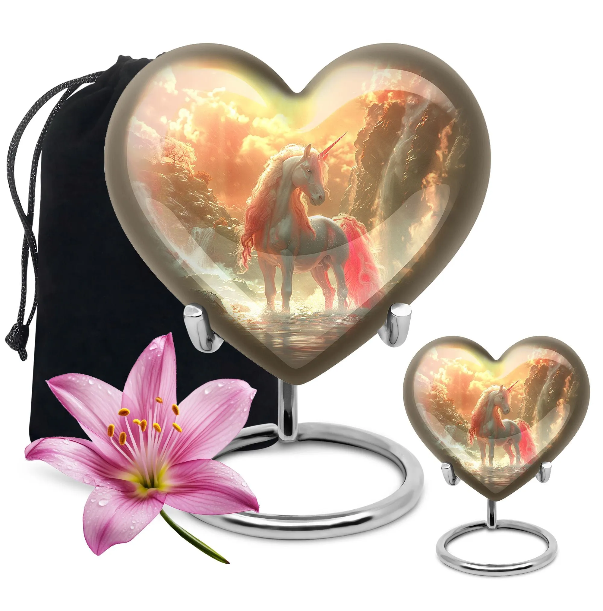 Mystical Dawn Unicorn - Unicorn Urn Memorial, Funeral Shape Urn