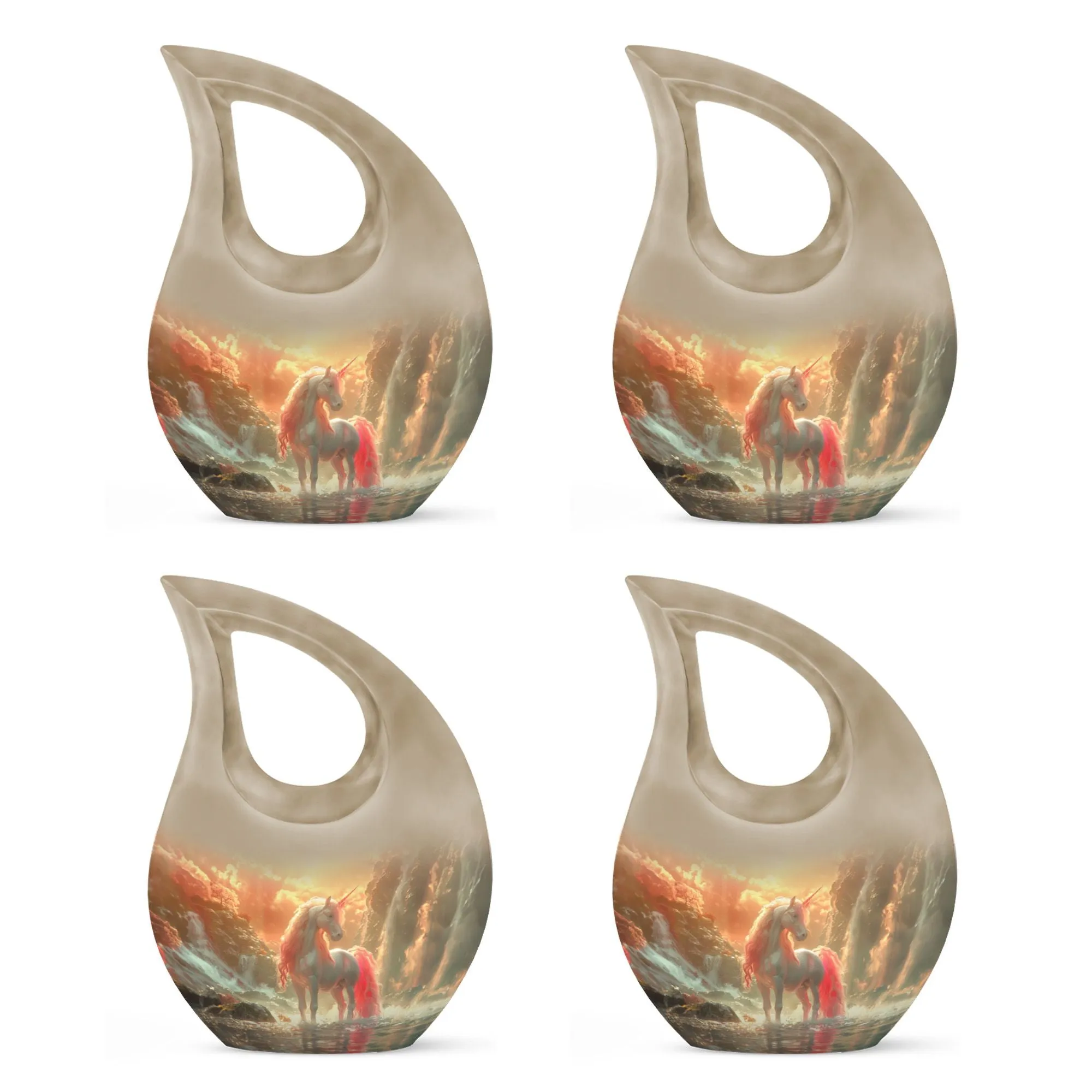 Mystical Dawn Unicorn - Unicorn Urn Memorial, Funeral Shape Urn