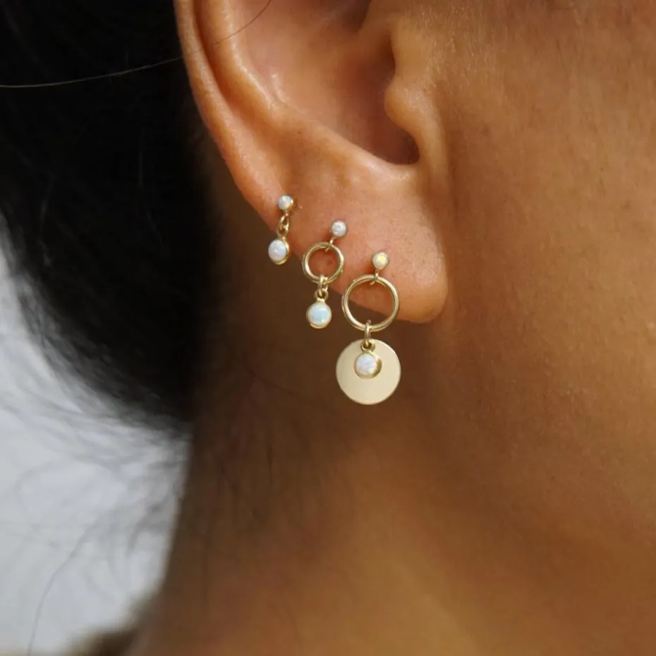 Opalescence Bubble Drop Stud Earrings