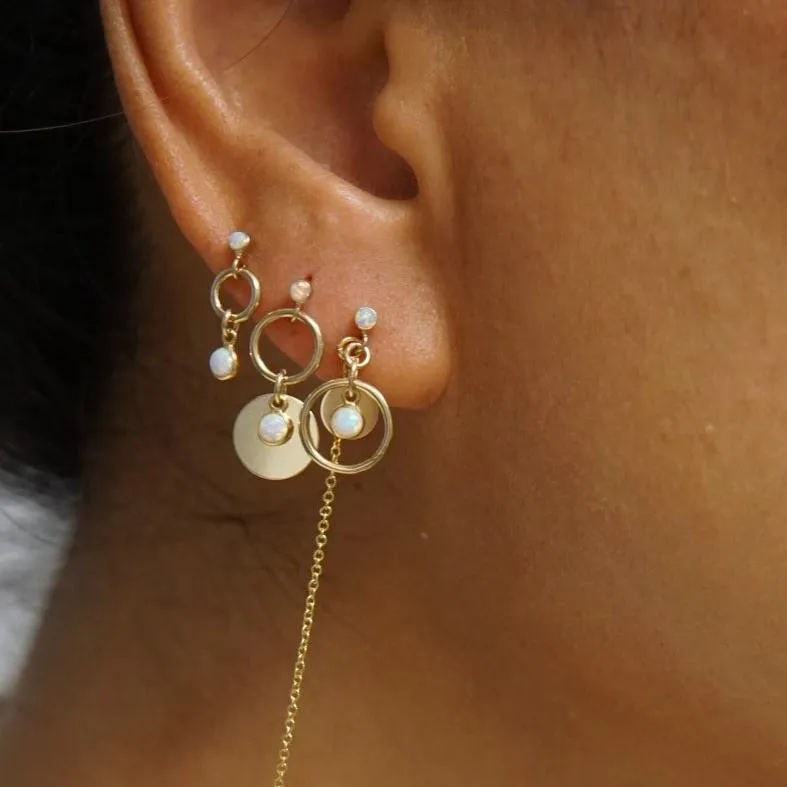 Opalescence Bubble Drop Stud Earrings