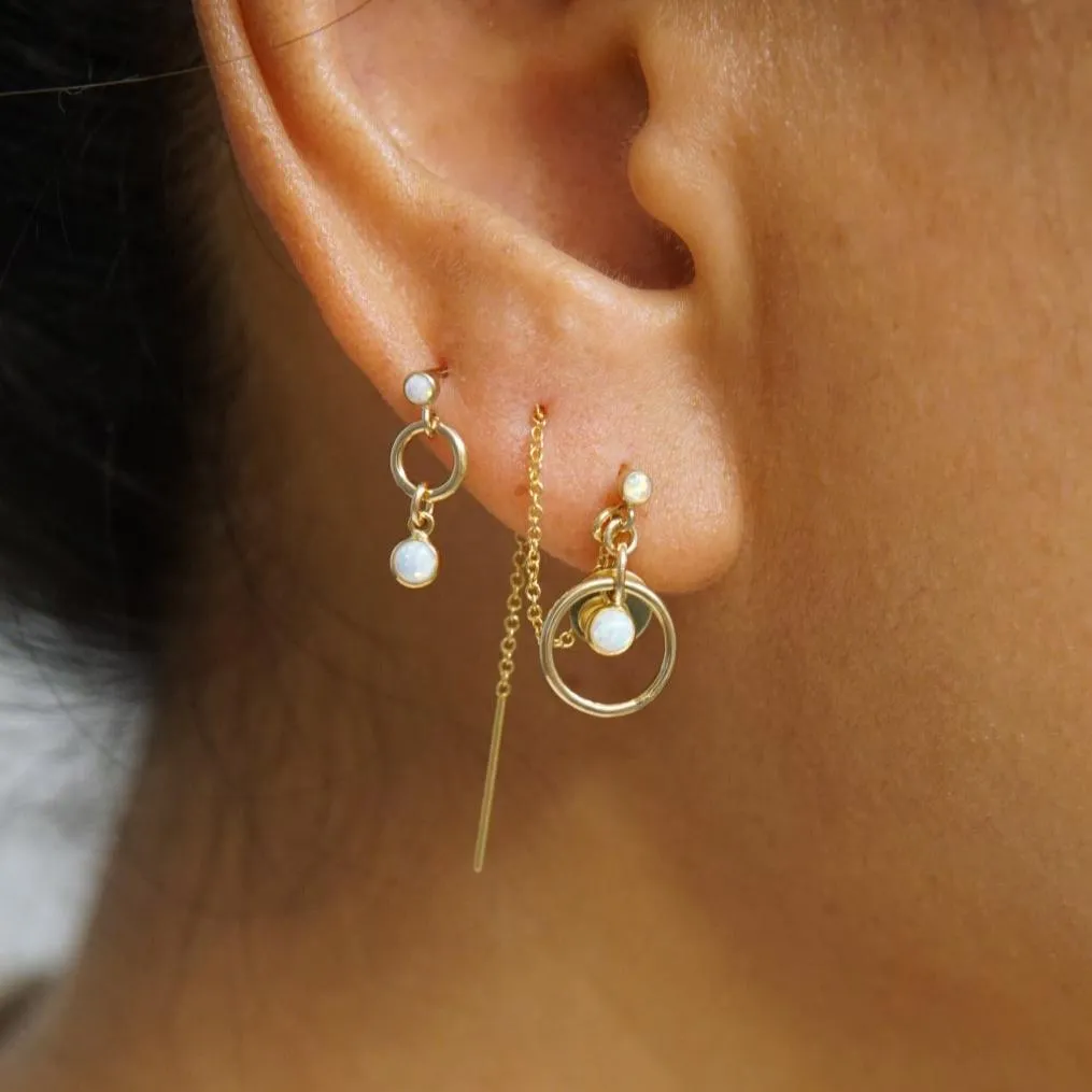 Opalescence Bubble Drop Stud Earrings