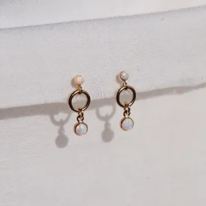 Opalescence Bubble Drop Stud Earrings