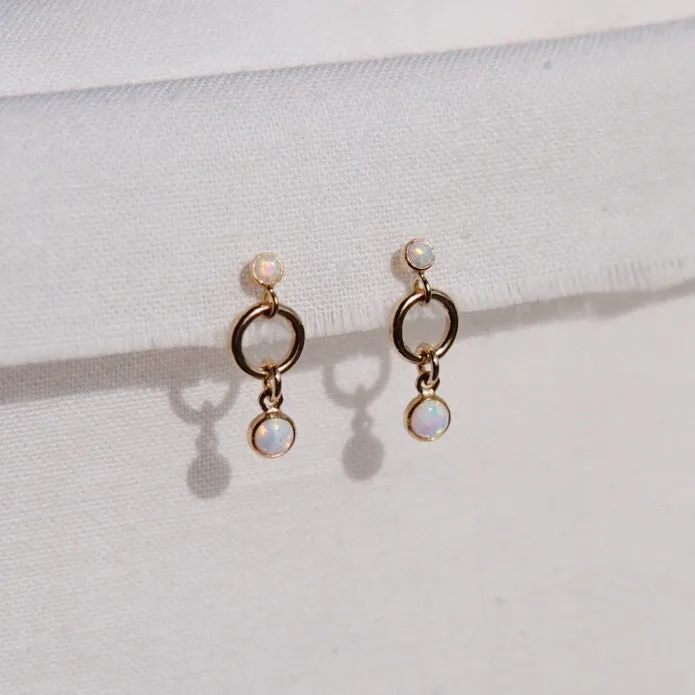 Opalescence Bubble Drop Stud Earrings