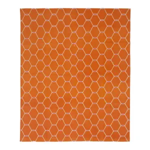 Orange Geometric Cotton Rug - 7'10" x 9'10"