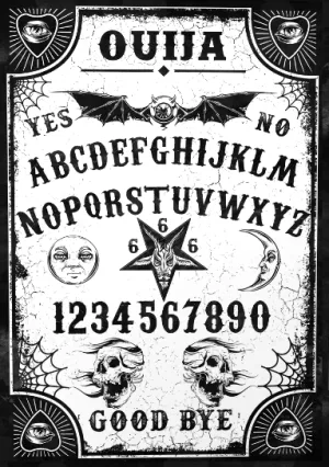 Ouija Board Coven Halloween - AI Created Wicca Witch Design - Digital Download Art Paper for Junk Journal Scrapbook Cottage Core DIY Craft