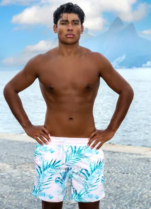 Pacific Palms Pale Pink Men's Casual Athletic Shorts