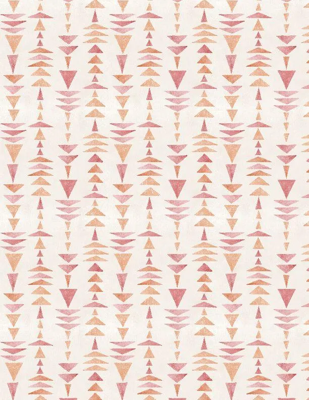 Paisley Place by Wilmington Prints STACKED TRIANGLES/CREAM