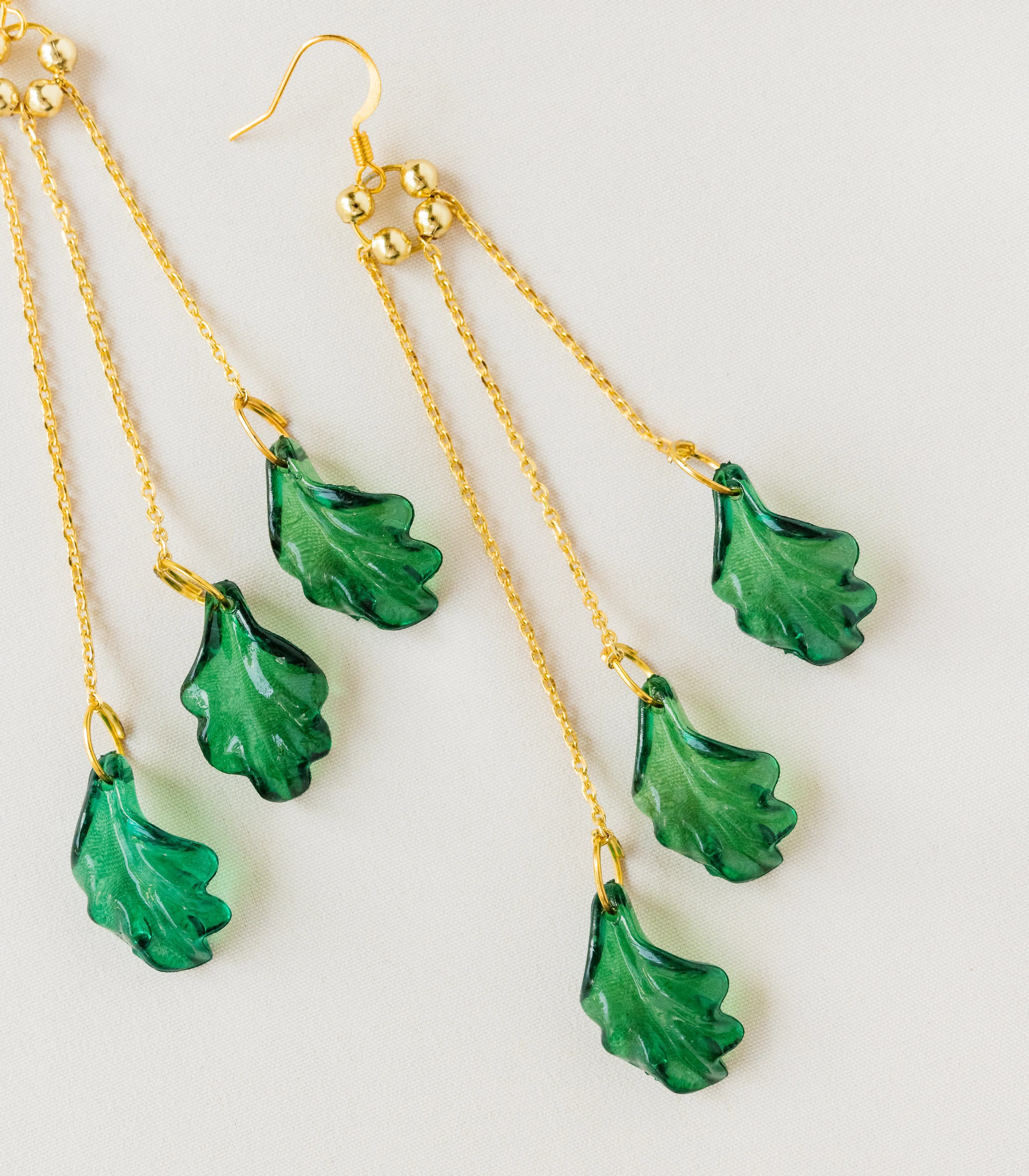 Palm Three Drop Earrings