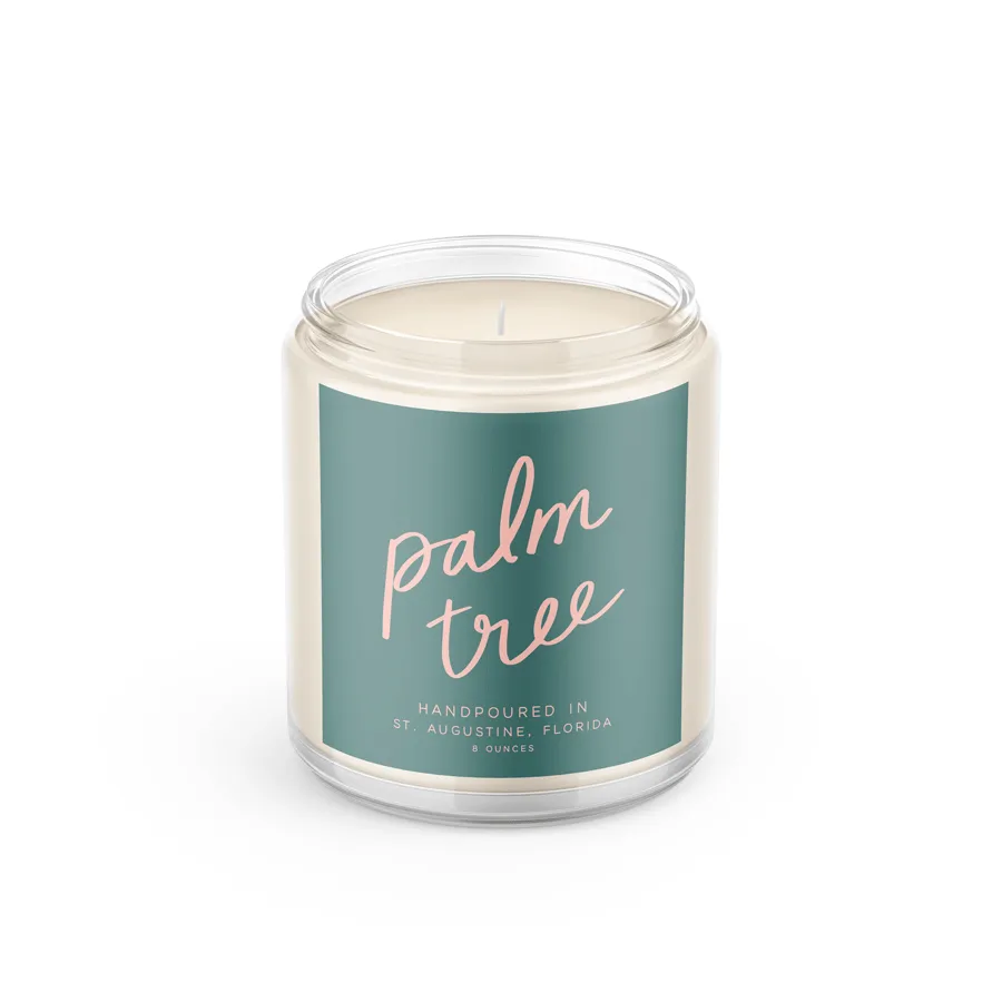 Palm Tree: 8 oz Soy Wax - Small Batch Candles
