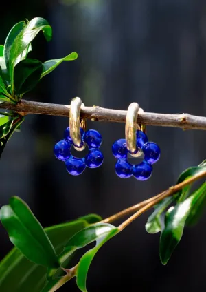 Paradise Glass Flower Hoops - Two Colors