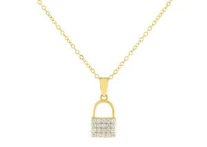 Pavé Tiny Lock Necklace