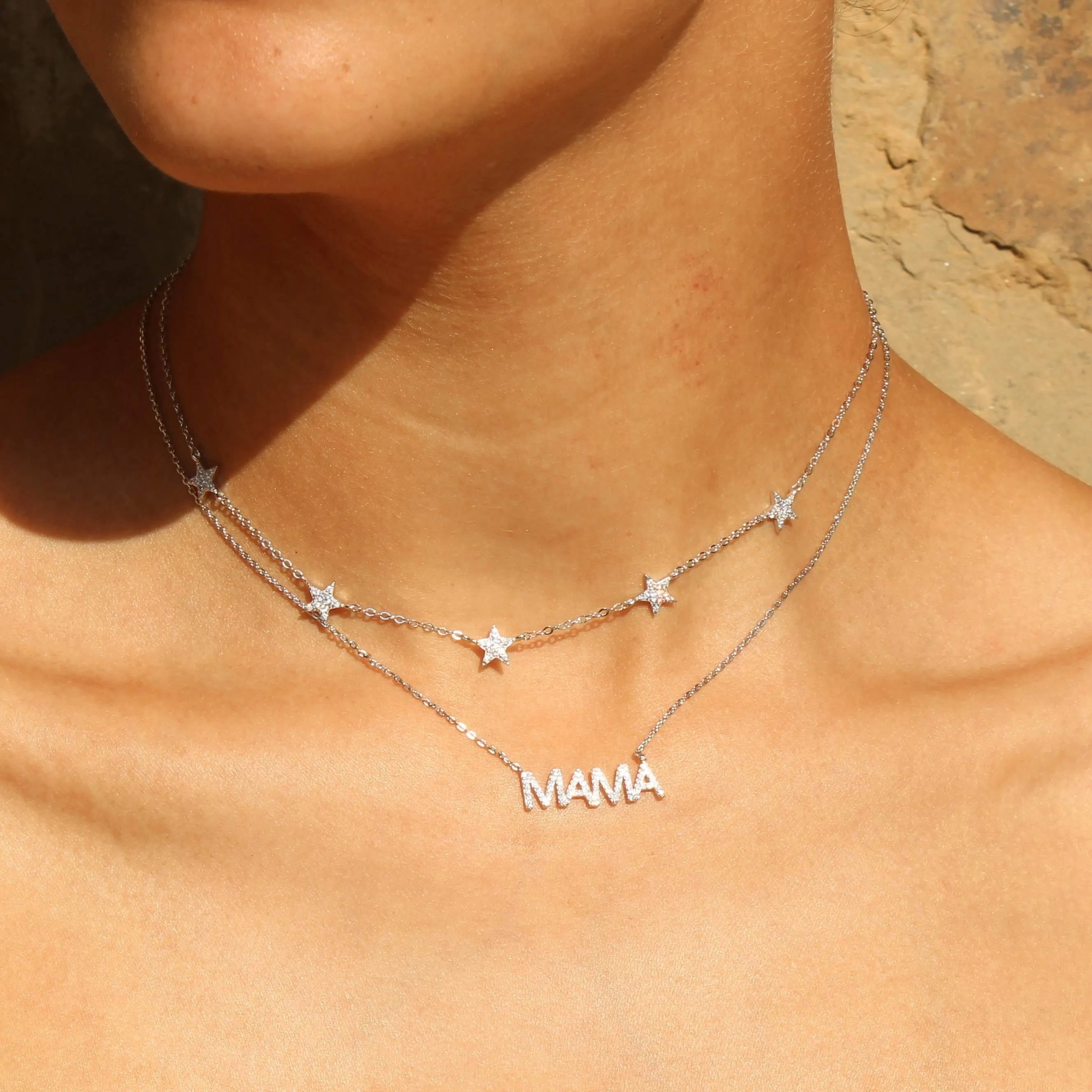 Pave Star Necklace