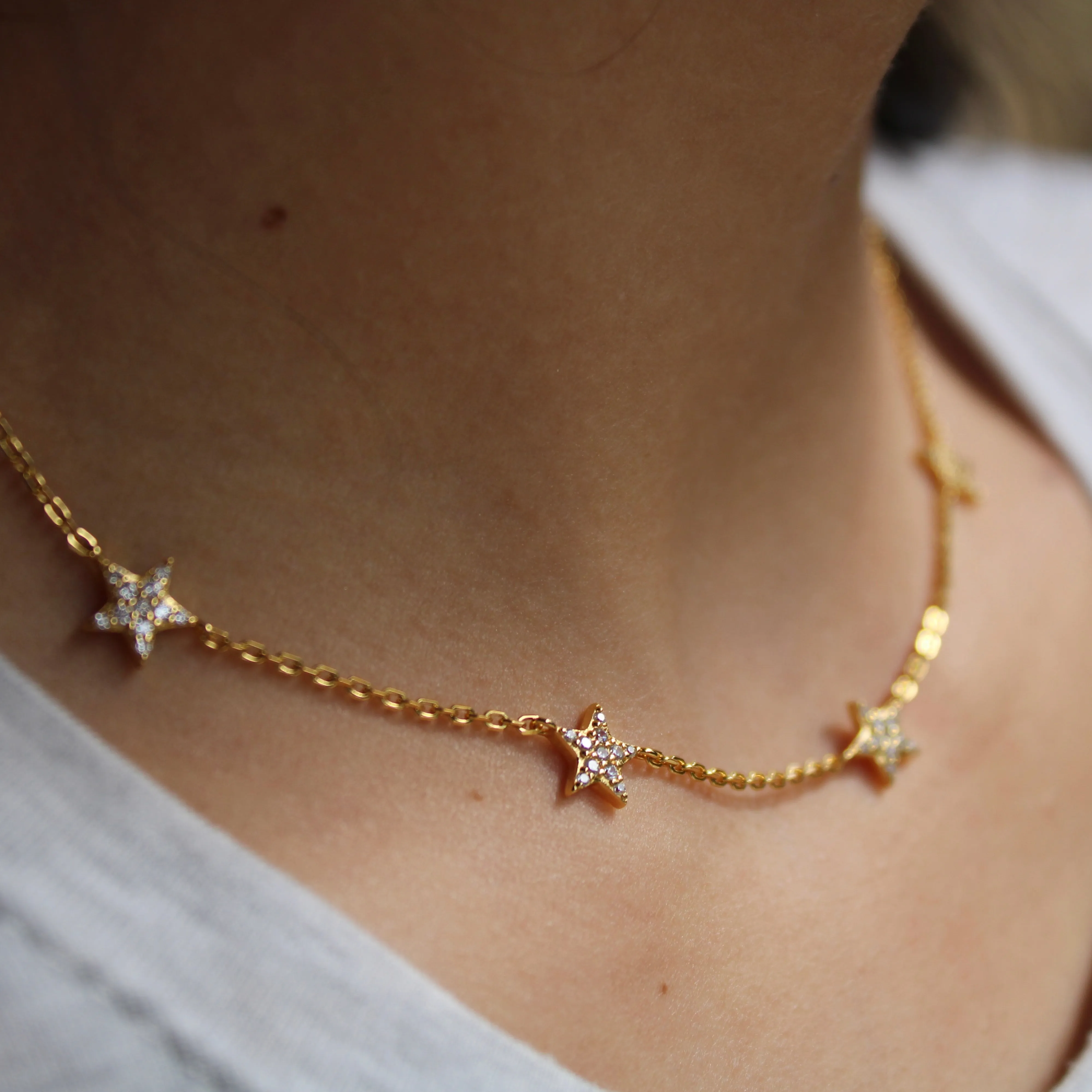 Pave Star Necklace
