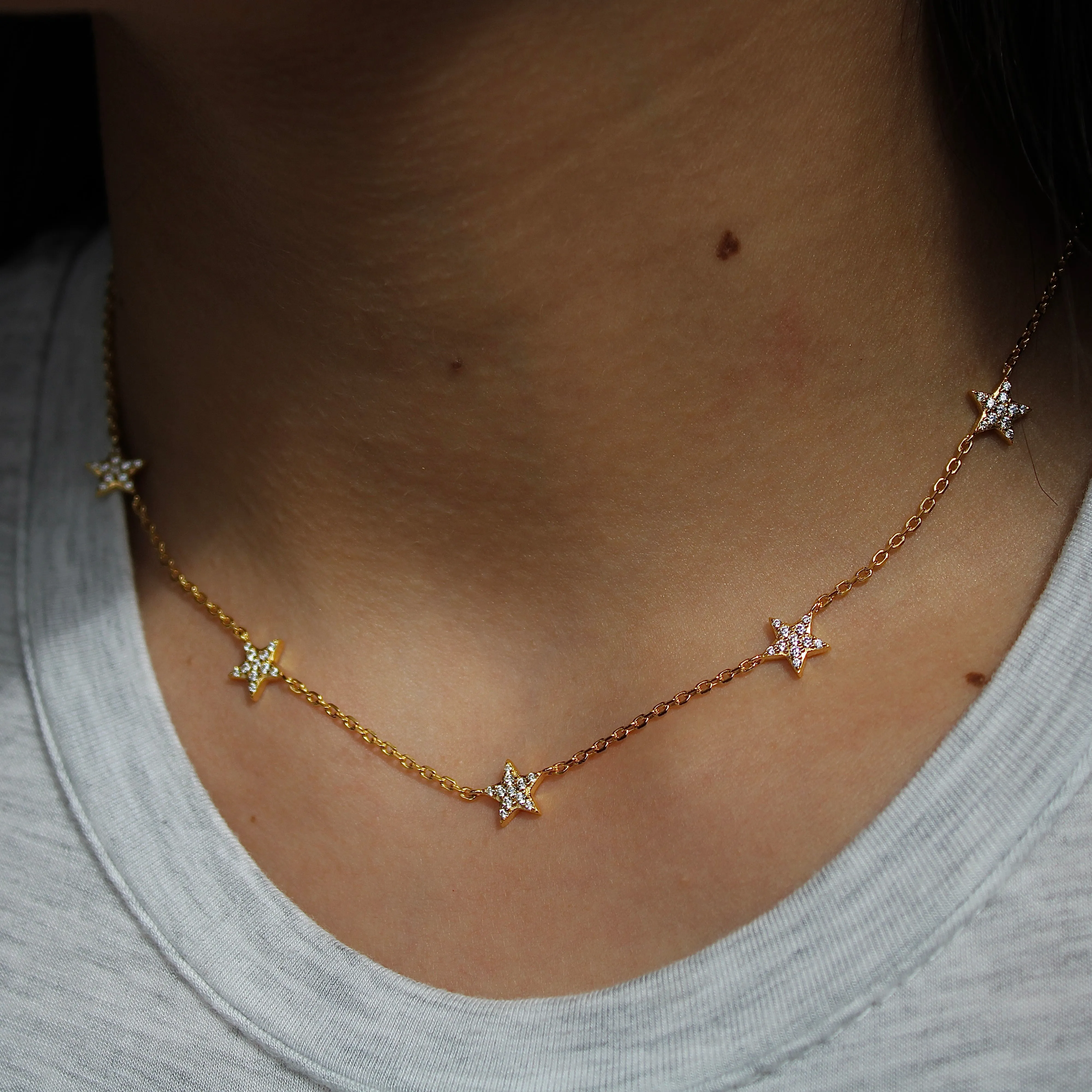 Pave Star Necklace