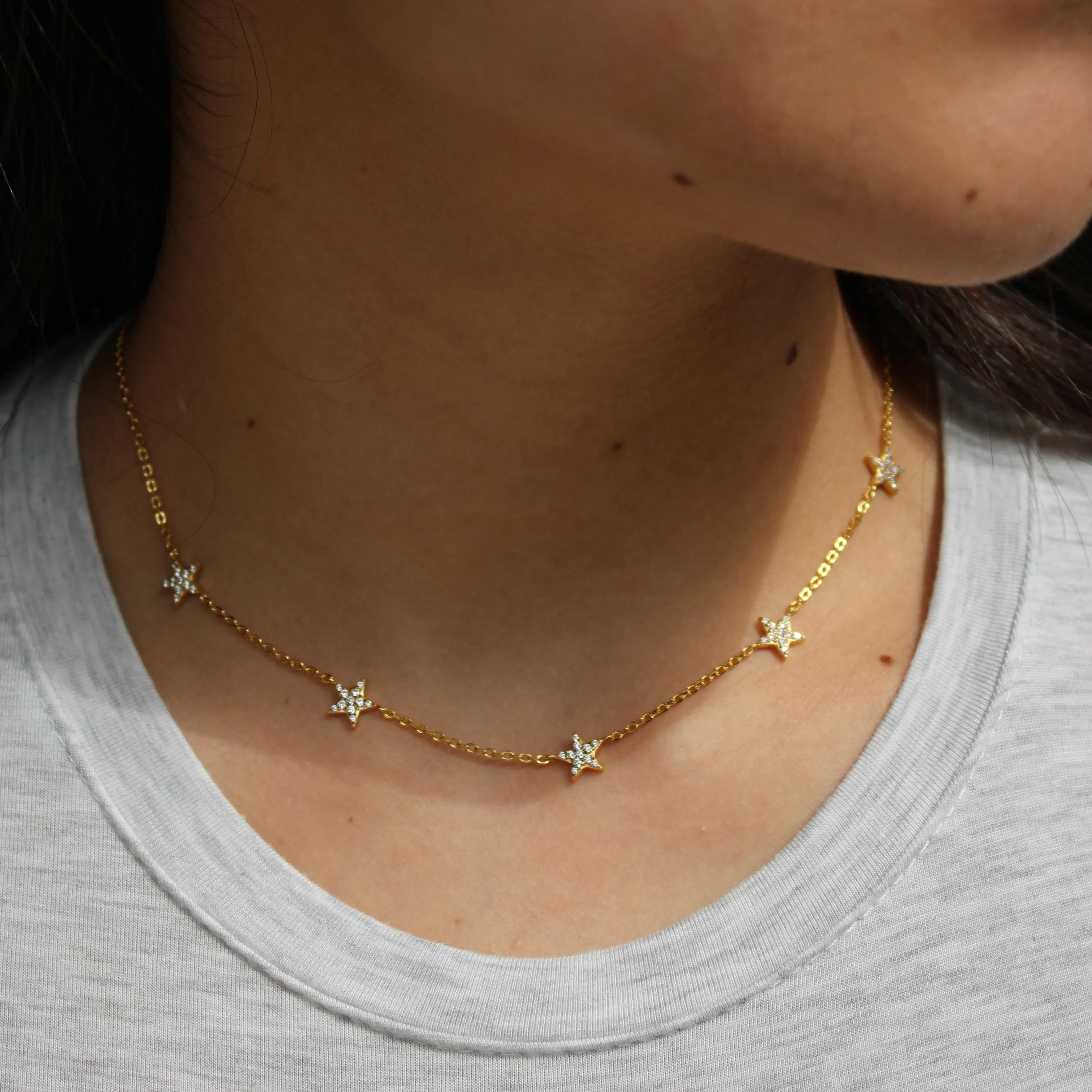 Pave Star Necklace
