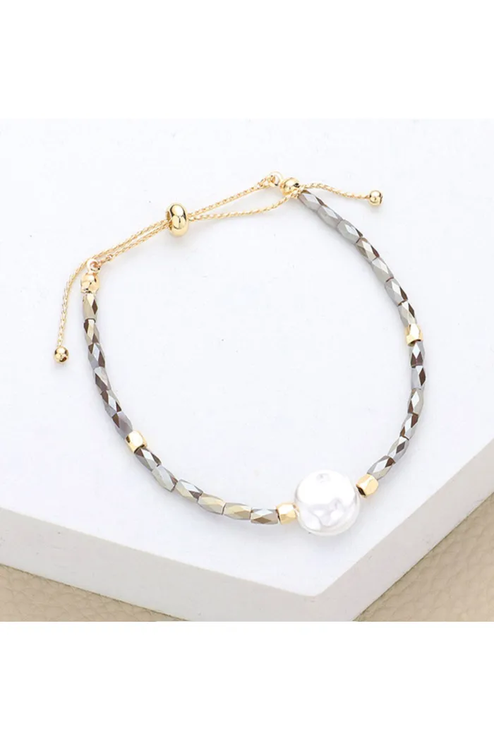 Pearl and Beaded Cinch Bracelet